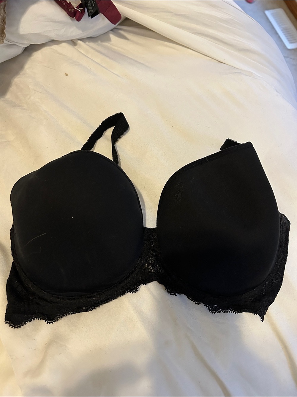 Simone Perele Black Lace Underwire T-Shirt Bra